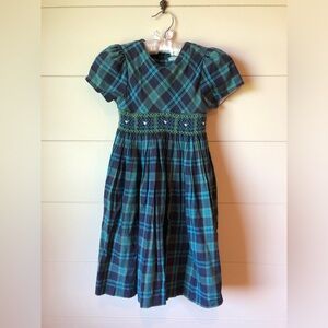 Edgehill Collection Plaid Smocked Dress Girls 6